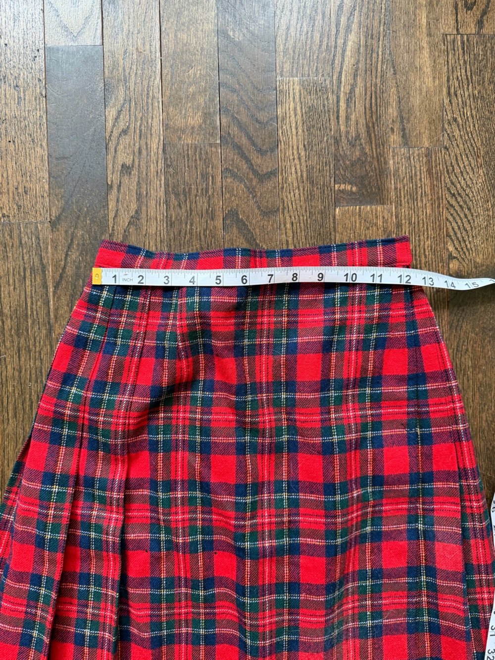 Pendleton Red and Green Tartan A-Line Skirt - Picture 6 of 7